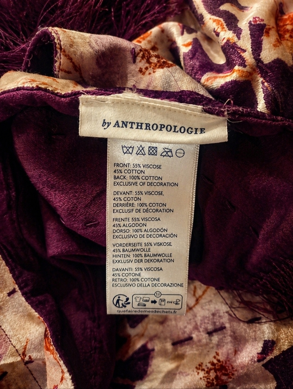 NEW Anthropologie Valentina Velvet Throw Blanket – Raspberry | Sold Out - Picture 3 of 3